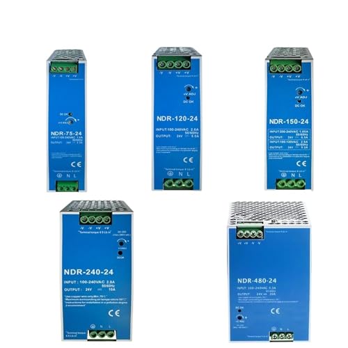 1pcs 5V 12V 24V 48V Power MDR-20W 60W 100W Industrial Mini AC/DC Din Rail Power Supply Switch Single Output Switching(NDR-240W-48V 5A)