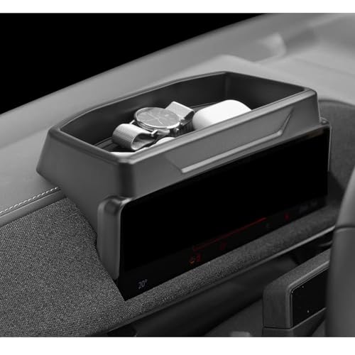 Image of LUWU 2026 Mustang Mach E Dashboard Storage Tray Compatible with Ford Mustang Mach E 2021-2026 Accessories Center Console Display Box Hidden Organizer Tray Behind Screen (Only Fit for 10.2-inch Screen)