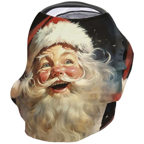 Nursing Cover for Breastfeeding Scarf, Merry Christmas Cute Baby Car Covers Super Soft Multi Use for Canopy Shopping Cart Cover Blanket Stroller Cover