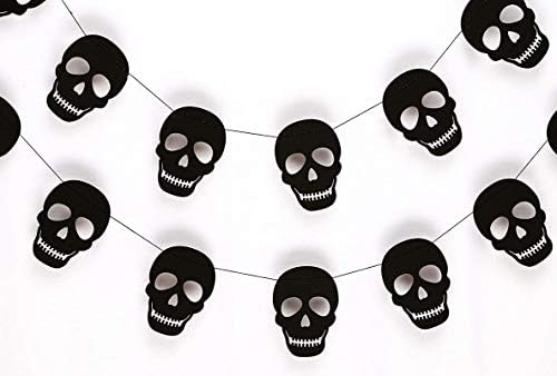 Seyal® Black Skull Garland - Birthday Decorations,Party Decorations,Party décor,Creative Decoration