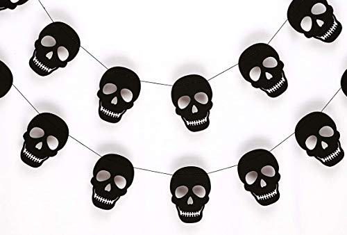 Seyal® Black Skull Garland - Birthday Decorations,Party Decorations,Party Décor,Creative Decoration #TOP2
