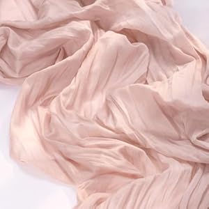 Mlmc 3 pack pink table runner easter cheesecloth table runner 10ft rustic gauze table decor 35×120 inches for spring wedding bridal baby shower birthday party decor  urban country home decor