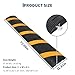 Rubber Speed Bump 6FT with 2 End Caps, Road Speed Bumps for Driveway, Traffic Calming Device, Integrated Cable Cover Ramp, Industrial Parking Speed Humps