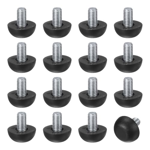 Image of M METERXITY 16-Pack Furniture Feet, M8 Thread Adjustable Furniture Levelers, Adjustable Leveling Feet Supports 5280LBS for Tables /Cabinets /Large Base Supports [Black]