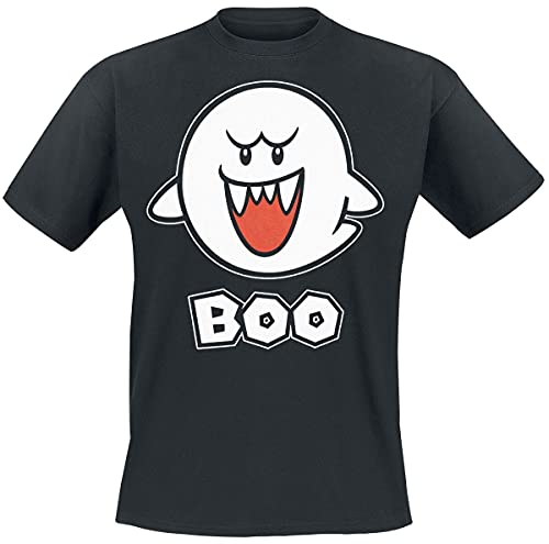 T-shirt Super Mario Boo noir idéal pour vos soirées de retrogaming