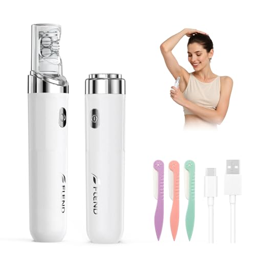 Gesichtshaarentferner für Frauen, 2 in 1 Elektrischer Gesichts Epilierer Damen mit LED-Licht Wiederaufladbar Schmerzfreie Gesichtsrasierer für Körper, Wangen, Kinn, Arme, Bikini(Weiß)