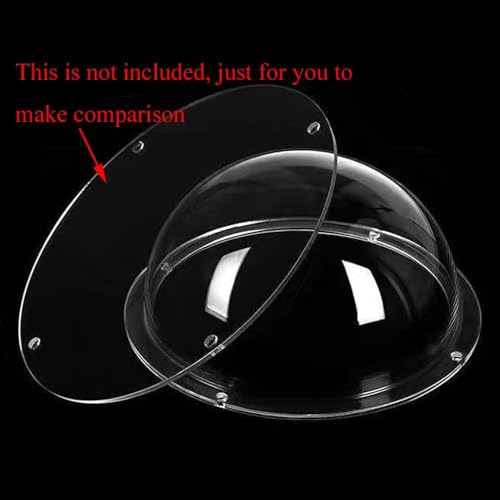 Image of LOTOWELZON 4.33 Inch Acrylic Replacement Transparent Clear Camera Dome Cover Security Camera Housing for Pet Dog Fence Window Skylight (ID110mm*H57mm /4.33 * 2.24 Inch)