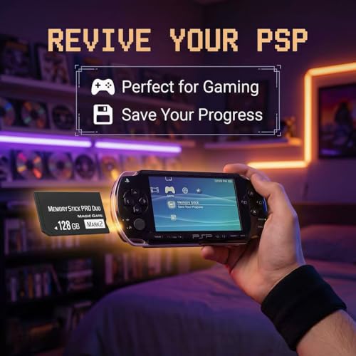 Image of 128GB Memory Stick Pro Duo MARK2 - Superior High-Performance Memory with Seamless Compatibility for PSP1000 /2000 /3000, Cyber-Shot DSC, DSLR & Handycam