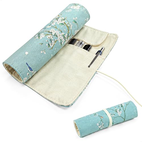 mongtsamz Trousse Crayon Style Ancien,Trousse Scolaire Grande Capacité,Trousse Feutre Multifonctionnel,Etui Stylo Applicable à pour Les élèves Dessin et...