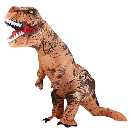 Qshine Adults T-Rex Inflatable Costume Fancy Dinosaur Suit Blow up Stegosaurus Jumpsuit Halloween Cosplay Costume