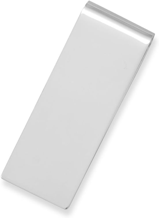 Money Clip Polished Sterling Silver Engravable, Made in the USA