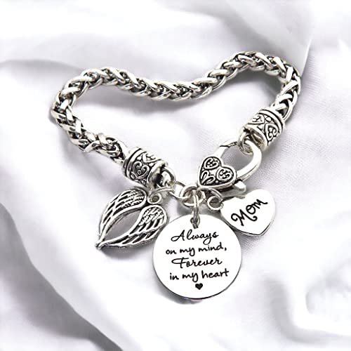 Remembrance Jewelry Memorial Bracelet Sympathy Gift for Loss Loved One In Memory of Mom Sympathy Gift You Are Always In My Heart Remembrance Jewelry for Women4