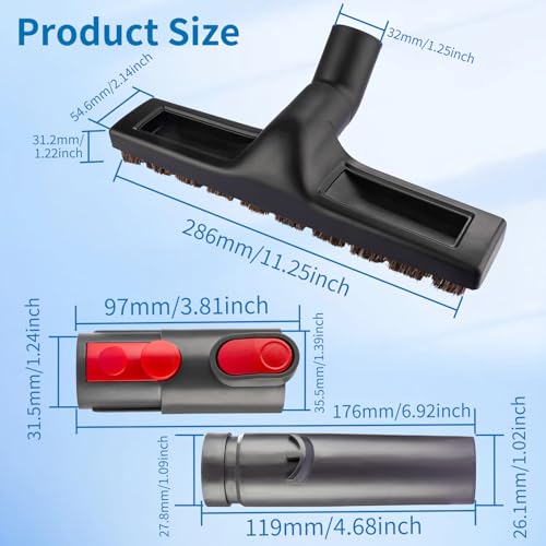 Image of Upgraded Hardwood Floor Attachment Replacement for Dyson Vacuum Attachments, for Dyson hardwood floor attachment Compatible with V6 V7 V8 V10 V11 Cordless Vacuum Attachments