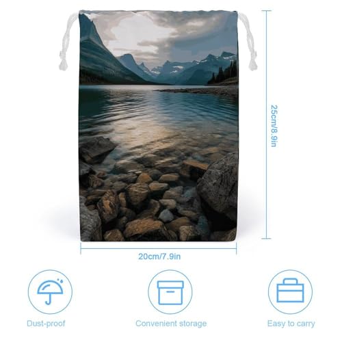 Drawstring Storage Bag Sports Cinch Sack Glacier National Park Gym String Bags for Travel Swimming Beach2