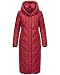 Produktbild Navahoo Damen Wintermantel warmer Steppmantel extralang mit Kapuze Waffelchen Dark Red Gr. L