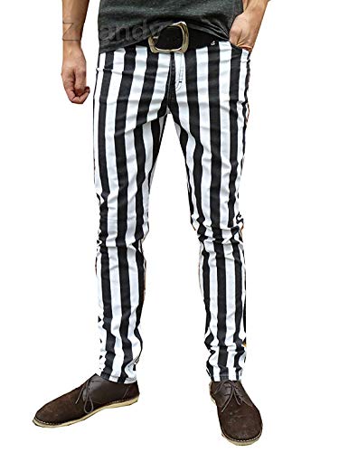 Jeans skinny à rayures pour créer un look indie en concert ou en ville