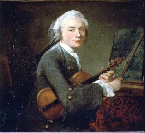 Huile sur Toile Le Jeune Homme au Violon Style Nordique Chic