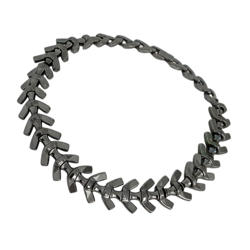 Collier en acier inoxydable de 40 cm à maillons en os court