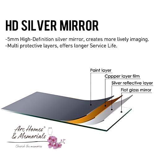 Image of Premium Wall Mounted Rectangular Glass Mirror for Bathroom Living Room Washbasin Mirror | Wall Mirror for Home, Unframed (23 X 38 CM)