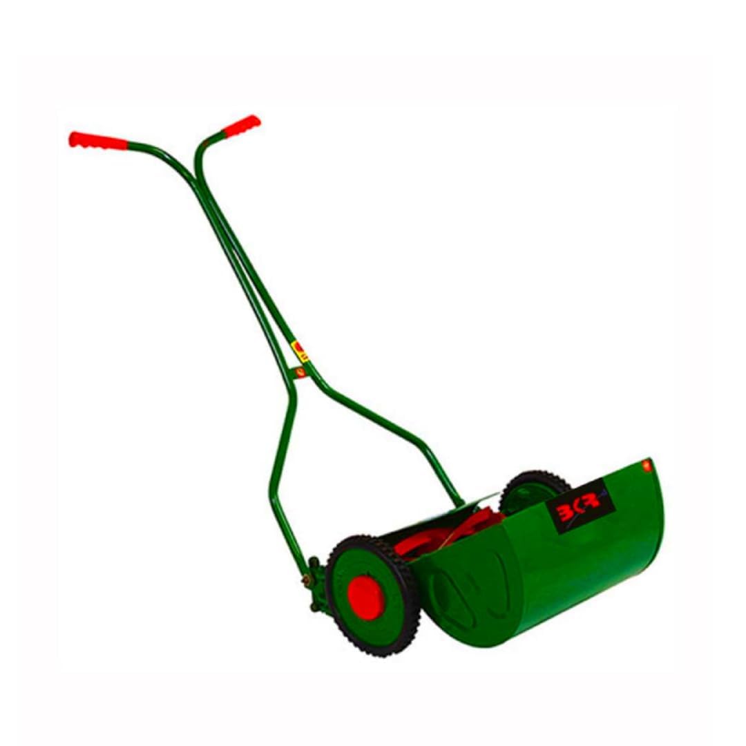BKR® Heavy Duty Manual Lawn Mower with Side Wheel, 18-Inch Blade, Mowing Area 1000sq. ft, Adjustable Cutting Height (5-30mm), 30L Grass Collection Box with 6-Month Manufacturer Warranty