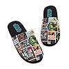 STAR WARS Slippers Mens Adults Comic Slip-On Black House Shoes