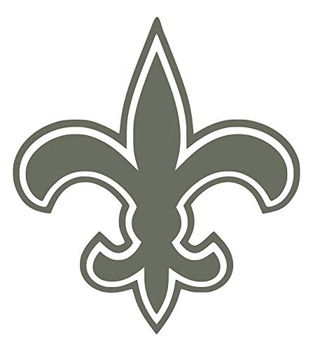 Gry Fleur De Lis Decal Vinyl Sticker Graphics|UR Impressions|for Cars Trucks SUV Vans Walls Windows Laptop|Gray|5.5 X 5 inch|URI292-G