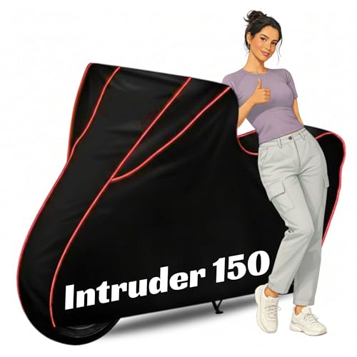 Ultra-Bike Body Cover for Intruder 150 Dustproof Scratchproof - 100% Water Resistant Motorcycle Cover for Two Wheeler, Outdoor Full Bike Cover with UV, Duty, Rain Protection