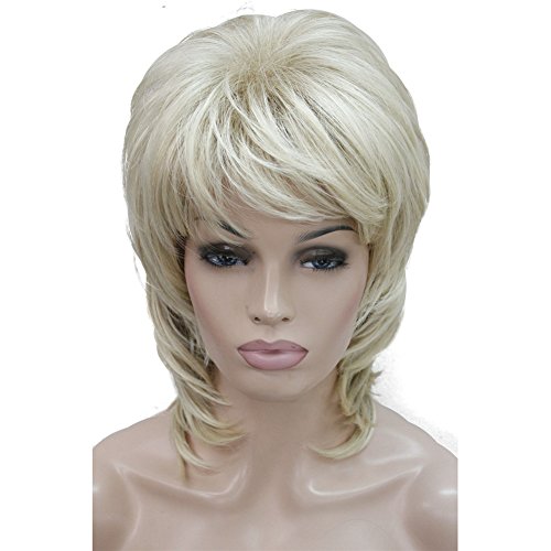 Aimole Soft Shaggy Layered Medium Length Classic Cap Synthetic Women Wigs 15BT613