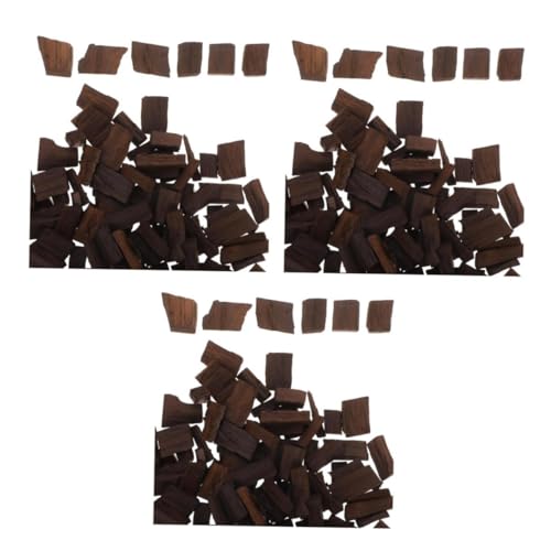 OFFSCH 3 Confezioni Trucioli di Quercia Forniture di Vino Forniture per La Produzione di Birra Fatta in Casa Patatine per La Vinificazione Bottiglie con Tappo a Battente Brown di Legno