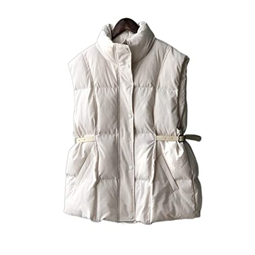 Chaleco acolchado ligero para mujer y chaleco térmico casual con cuello levantado