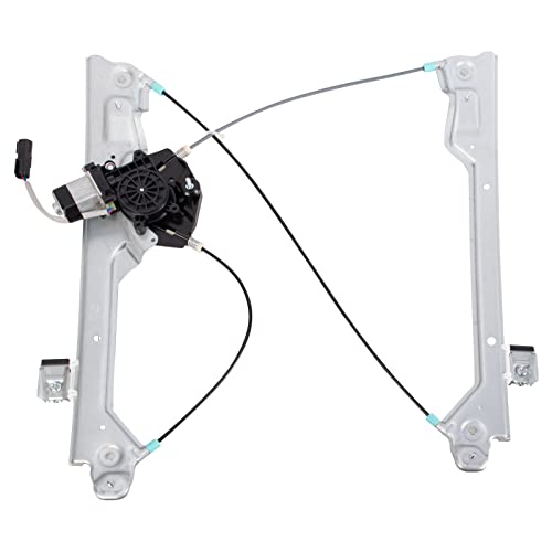 Image of TRQ Front Right Power Window Motor & Regulator Compatible with 14-19 Silverado GMC Sierra