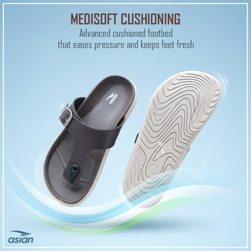 Image of ASIAN Doctor Soft Medisol-02 Men's Orthopedic Slippers | Lightweight Comfort Slippers with Arch Support, Cushioned Footbed, Anti-Slip Soft Sole, Durable Stylish Daily Wear