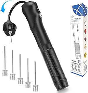 Fenxyo Sport Ball pump with 6 needles and 12CM Extendable Cable(Gift package included), Football Air Pumps & Accessories Durable Dual-action for Football, Rugby Ball, Volleyball, Basketball, Netball