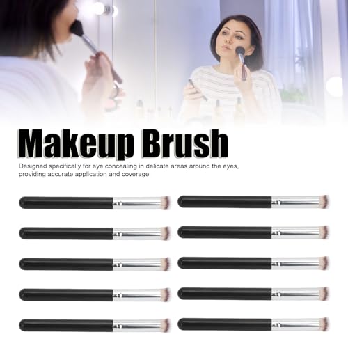 Conjunto de pincéis para corretivo, 10 peças, conjunto de pincéis para cosméticos angulares, mini ma