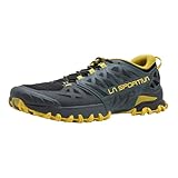 La Sportiva Men's Bushido III Performance Mountain/Trail Running Shoes, Carbon/Bamboo, US 12.5 Wide (EU Equivalent 46)