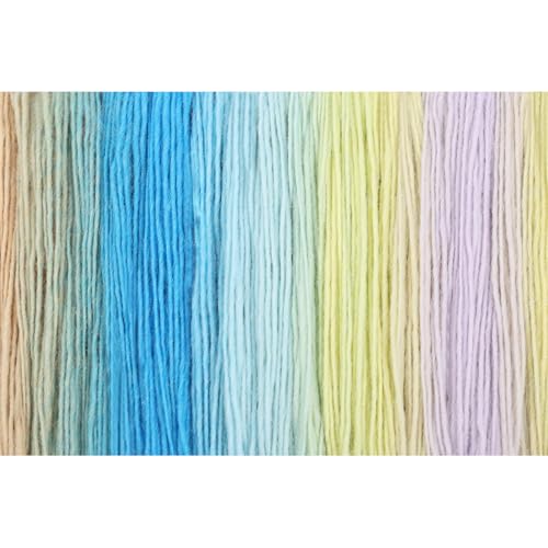Image of NICEEC 3 Skeins 100% Rainbow Wool Yarn Soft Gradient, Self-Striping, Colorful Single Ply Yarn for Crochet & Knitting (Total 196ydsx3 /1.76ozx3) - 31#