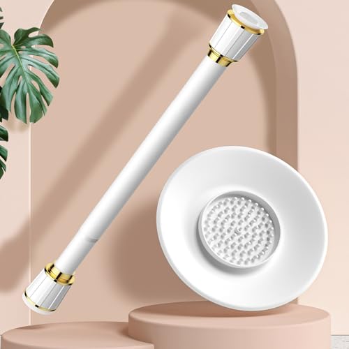 Barre de rideau de douche à ressort réglable en métal antirouille 40-55 cm