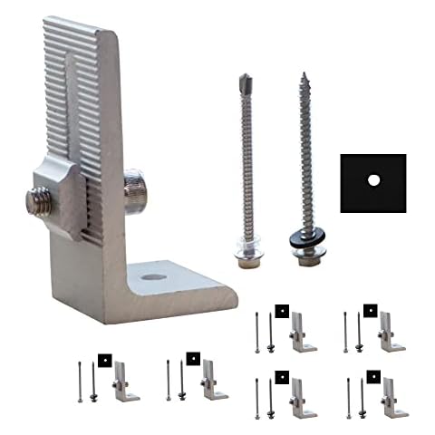CMYYANGLIN Solar Panel Mounting Bracket L Shape for Split Tin Mounting Bracket, 6 Pack Cover