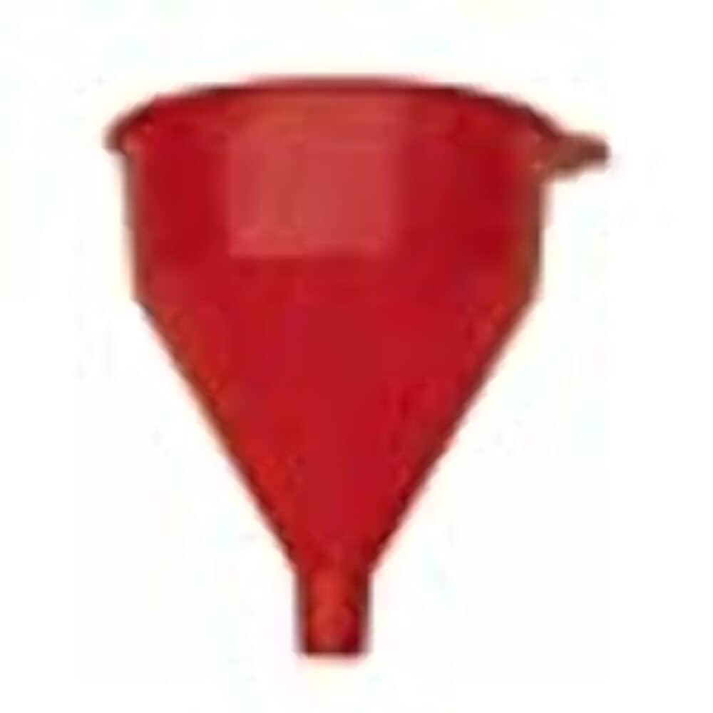 Funnel King 32002 Red Safety Polyethylene 2 Quart Funnel w/ 60 Micron Filter Screen - Lot of 12