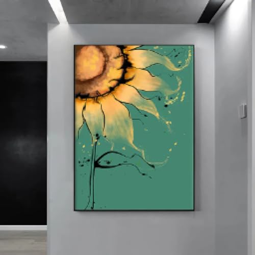 Impressions sur toile tournesol KEBIA 50x70cm sans cadre pour salon