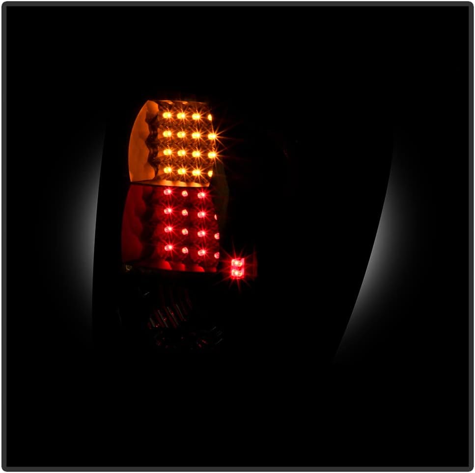 ACANII - For Black 1999-2004 Jeep Grand Cherokee LED Tail Lights Brake Lamps 99-04 Left+Right