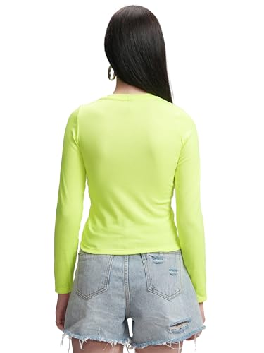 Image of Tokyo Talkies Women's Regular Round Neck Fitted Full Sleeves Top | Simple & Stylish | Perfect for Casual & Everyday Wear | Tops for Woman | Women Tops | Stylish Top