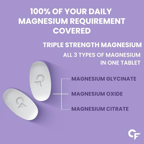 Image of Carbamide Forte Chelated Magnesium Citrate Oxide Supplement | Triple Magnesium Supplement Supports Bones Muscles & Nerves 1382.91mg Per Serving - 120 Veg Tablets