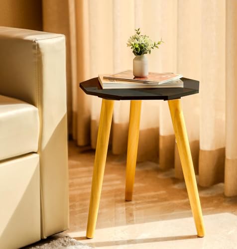 Image of UHUD CRAFTS Home Decor Multipurpose Wooden Coffee Table /Centre Table /Side Table /End Table /Tea Table for Living Room,Bedroom, Balcony & Office - Black