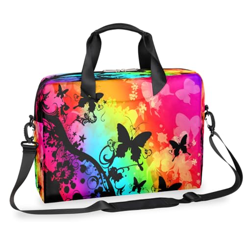 Maletín para Laptop Unisex 15.6-16 Pulgadas Mariposas Multicolor miniatura 1