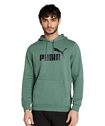 Image of Puma Cotton Men Ess Big Logo Hooded Neck Hoodie Fl (S) Mineral