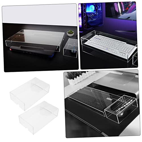 Protector de ratón transparente en acrílico resistente, fundas protectoras dobles 6