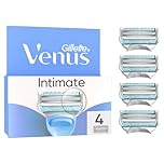 Gillette Venus for Pubic Hair and Skin Razor Blade Refills, Pack of 4, Irritation Defence Bar, Sharp Precision Blades, Aloe Infused, Designed for Sensitive and Tricky Areas