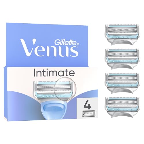 Gillette Venus Intimate Recharges De Lames De Rasoir Femme pour Le Maillot, Lot De 4 Cartouches De Rechange, Tête Plus Petite Conçue pour Les Zones Intimes...