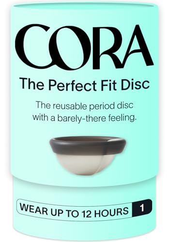 Cora Menstrual Disc | Reusable Period Disc | Wear Up to 12-Hours | Sustainable Alternative to Tampons/Pads | for Light/Heavy Flows | Leak Proof | Medical Grade Silicone | Eco-Friendly Feminine Hygiene